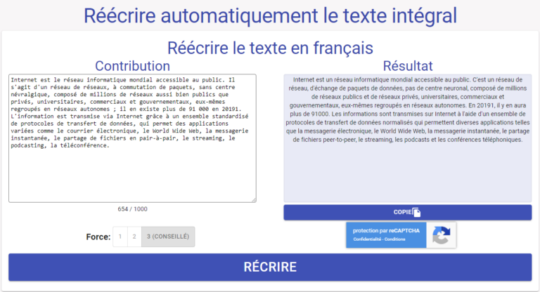 Comment reformuler un texte en français gratuitement ?